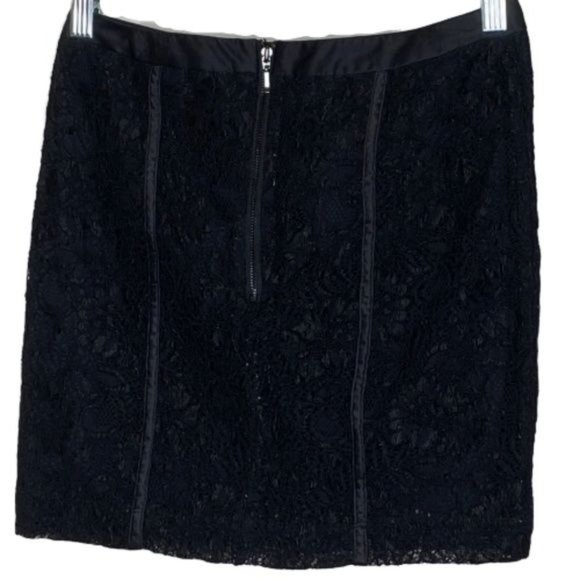 Forever 21 Black Rayon Lace Mini Skirt - Picture 2 of 6